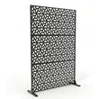 Paravent Extérieur Métal Ajouré Triangles Croix Noir ou Blanc 119 x 183 cm