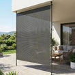 Paravent Rétractable Vertical HDPE Sans Perçage Gris ou Café 120 à 200 cm