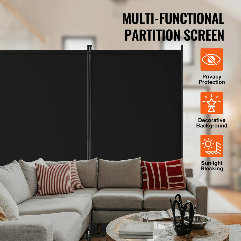 Paravent 3, 4 ou 6 Panneaux Oxford Noir Gris Beige 184 cm