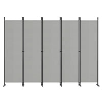 Paravent 3 à 6 Panneaux Tissu Gris Clair ou Foncé 180 cm