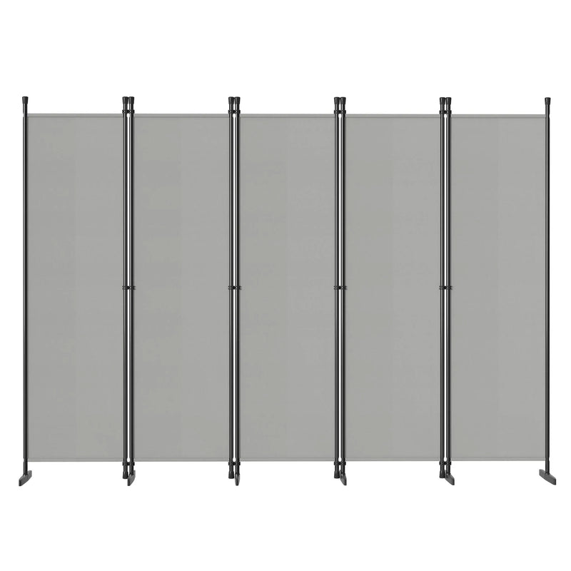 Paravent 3 à 6 Panneaux Tissu Gris Clair ou Foncé 180 cm