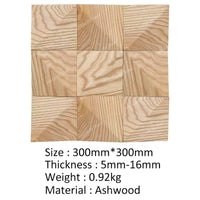 Panneau Acoustique Mural 3D Pyramides Bois Massif 30 x 30 cm