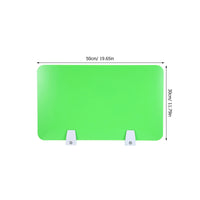 Séparateur de bureau acrylique vert à pince, pour un open space