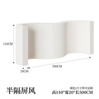 Paravent accordéon extensible blanc, hauteur 110 cm, longueur 5 m