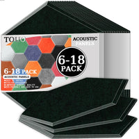 Panneau Acoustique Mural Hexagonal Polyester 6 à 18 Pièces 0,8 cm