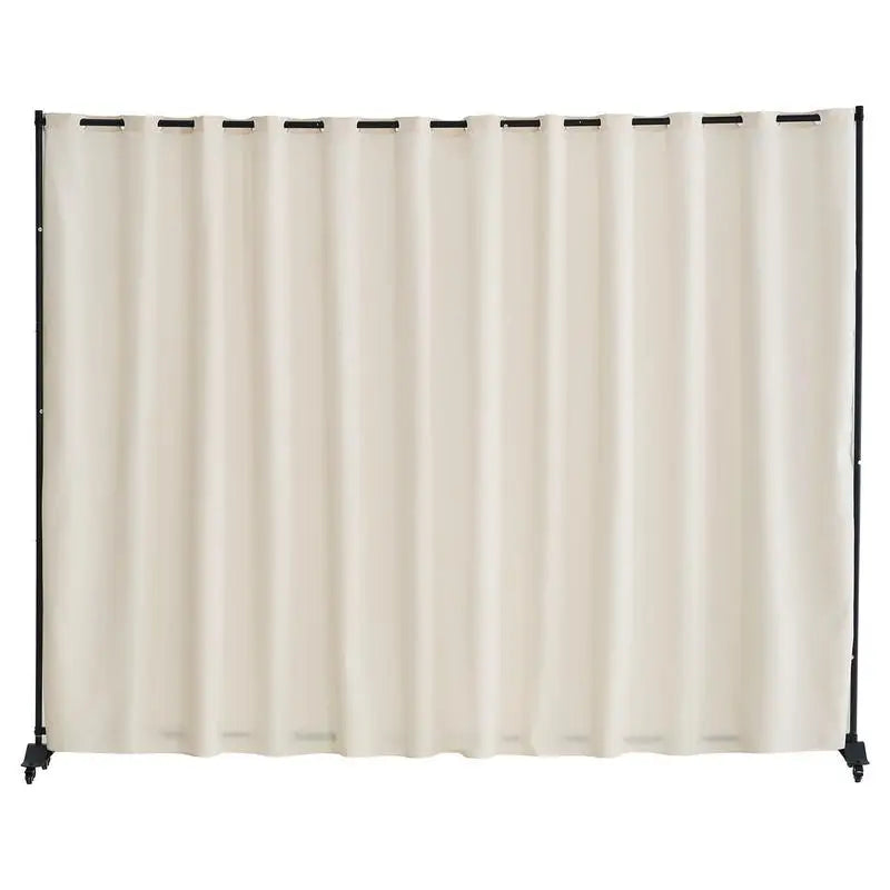 Cloison Amovible Tissu Beige sur Roulettes 308,5 x 245,5 cm