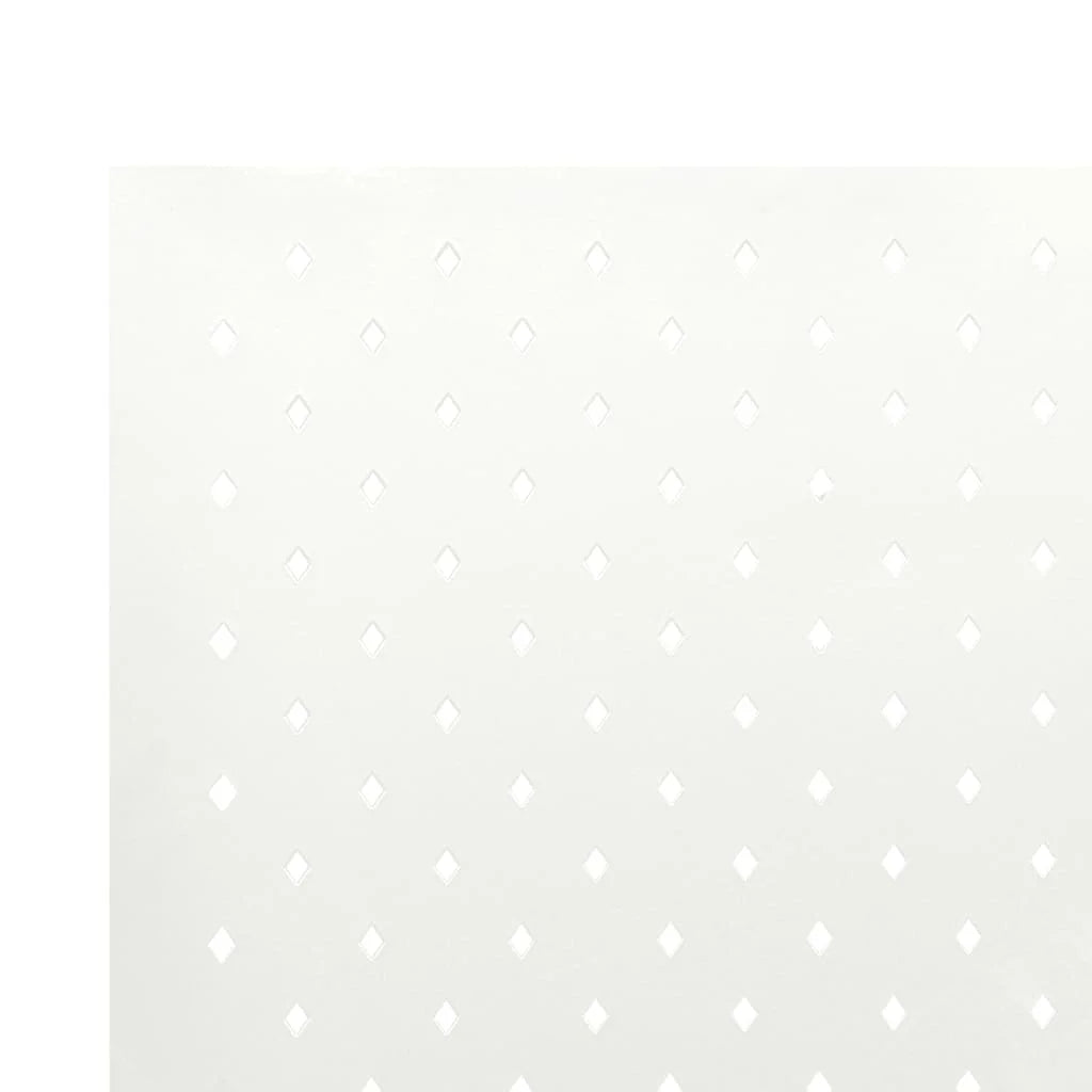 Paravent 4 Panneaux Acier Blanc Perforé 160 x 180 cm