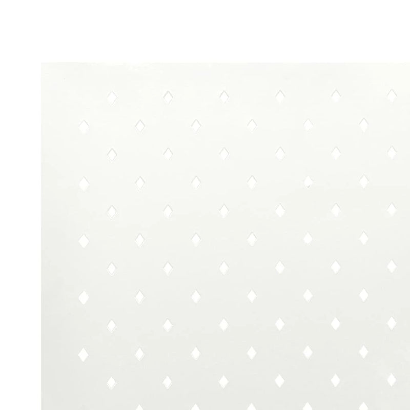 Paravent 4 Panneaux Acier Blanc Perforé 160 x 180 cm