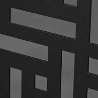 Paravent Extérieur Métal Noir Motif Géométrique Autoportant 120 x 193 cm
