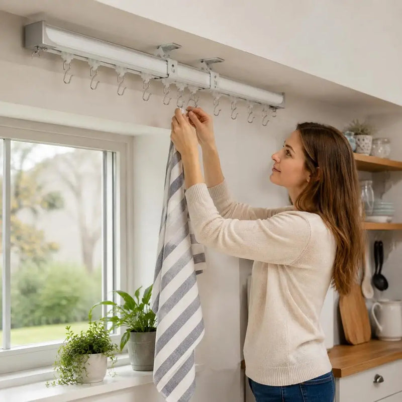Rail de plafond coulissant rideau séparateur de pièce, pour séparer une pièce
