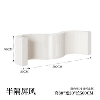 Paravent accordéon extensible blanc, hauteur 80 cm, longueur 5 m