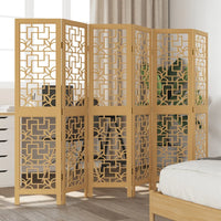 Paravent Bois Ajouré Naturel 3, 5 ou 6 Panneaux 160 à 220 cm