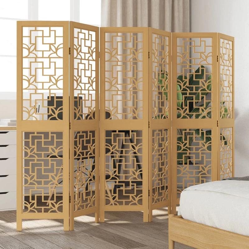 Paravent Bois Ajouré Naturel 3, 5 ou 6 Panneaux 160 à 220 cm