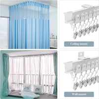 Rail flexible rideau séparateur plafond ou mur, pour séparer une pièce