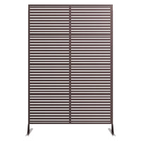 Paravent extérieur métal marron lames ou blanc découpes