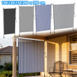 Paravent Rétractable Vertical Balcon Polyester Gris ou Rayé 100 à 200 cm