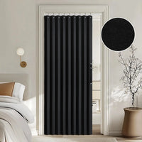 Rideau Séparateur Plissé Tissu Noir Gris Blanc Cassé 100 à 300 cm