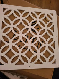 Cloison Amovible Suspendue 17 Panneaux Ajourés Blanc 29 x 29 cm