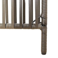 Paravent 6 Panneaux Résine Tressée Gris Cadre Acier 300 x 180 cm