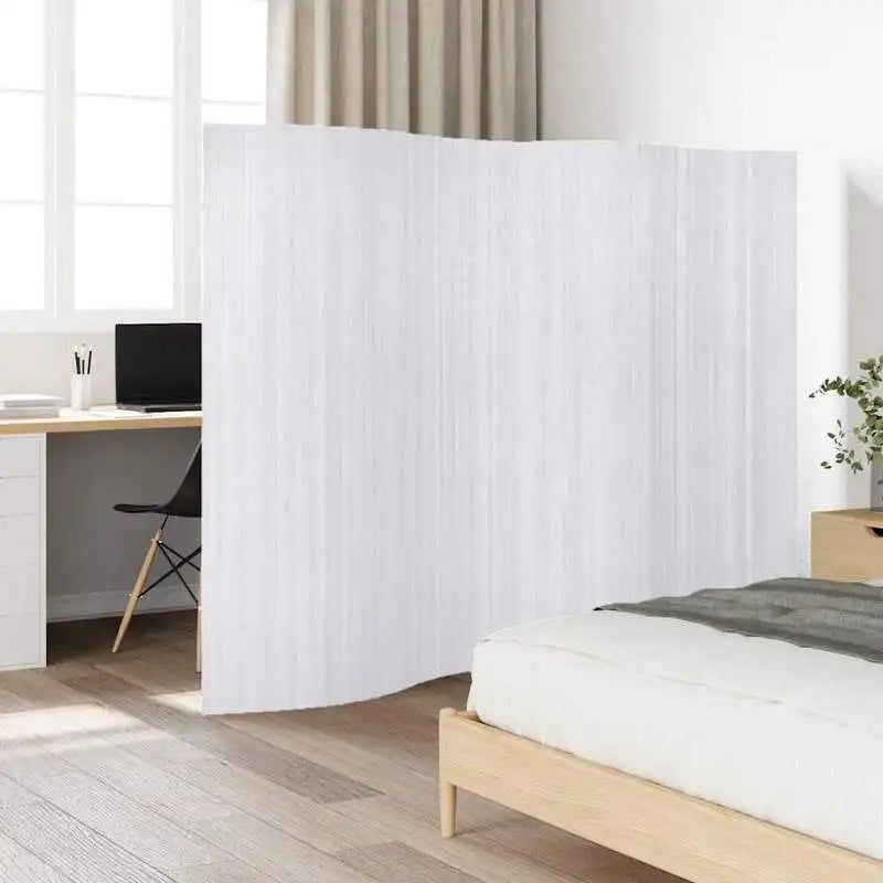 Paravent Bambou Blanc Enroulable 250 x 165 cm
