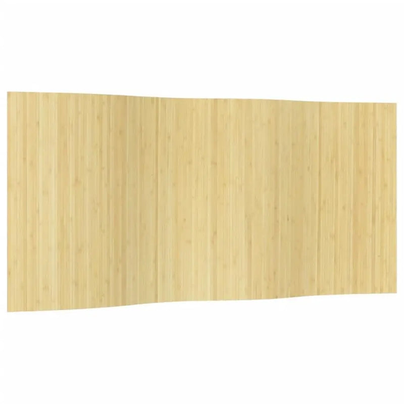 Paravent pliable bambou beige clair à charnières, dimensions 400 x 165 cm
