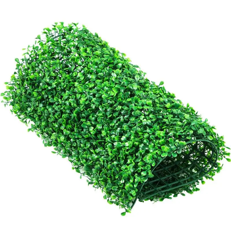 Brise-Vue Buis Artificiel 12 Panneaux Mur Végétal Vert 25 x 25 cm
