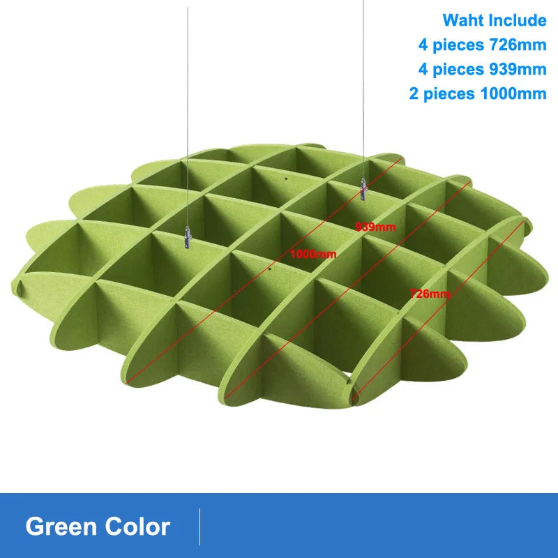 Panneau Acoustique Suspendu au Plafond en Feutre Polyester, Kit de 10 Pièces 100 cm