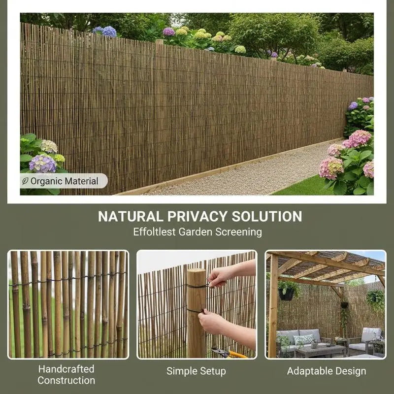 Brise-Vue Roseau Brun en Rouleau 400 x 100 cm, Jardin et Balcon
