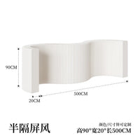 Paravent accordéon extensible blanc, hauteur 90 cm, longueur 5 m