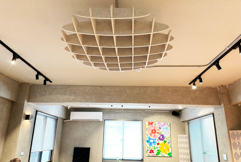 Panneau Acoustique Suspendu au Plafond en Feutre Polyester, Kit de 10 Pièces 100 cm