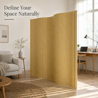 Paravent Bambou Beige Clair Enroulable 600 x 165 cm