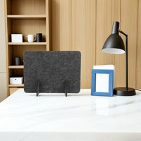Séparateur de bureau feutre gris foncé 4 panneaux, pour un bureau