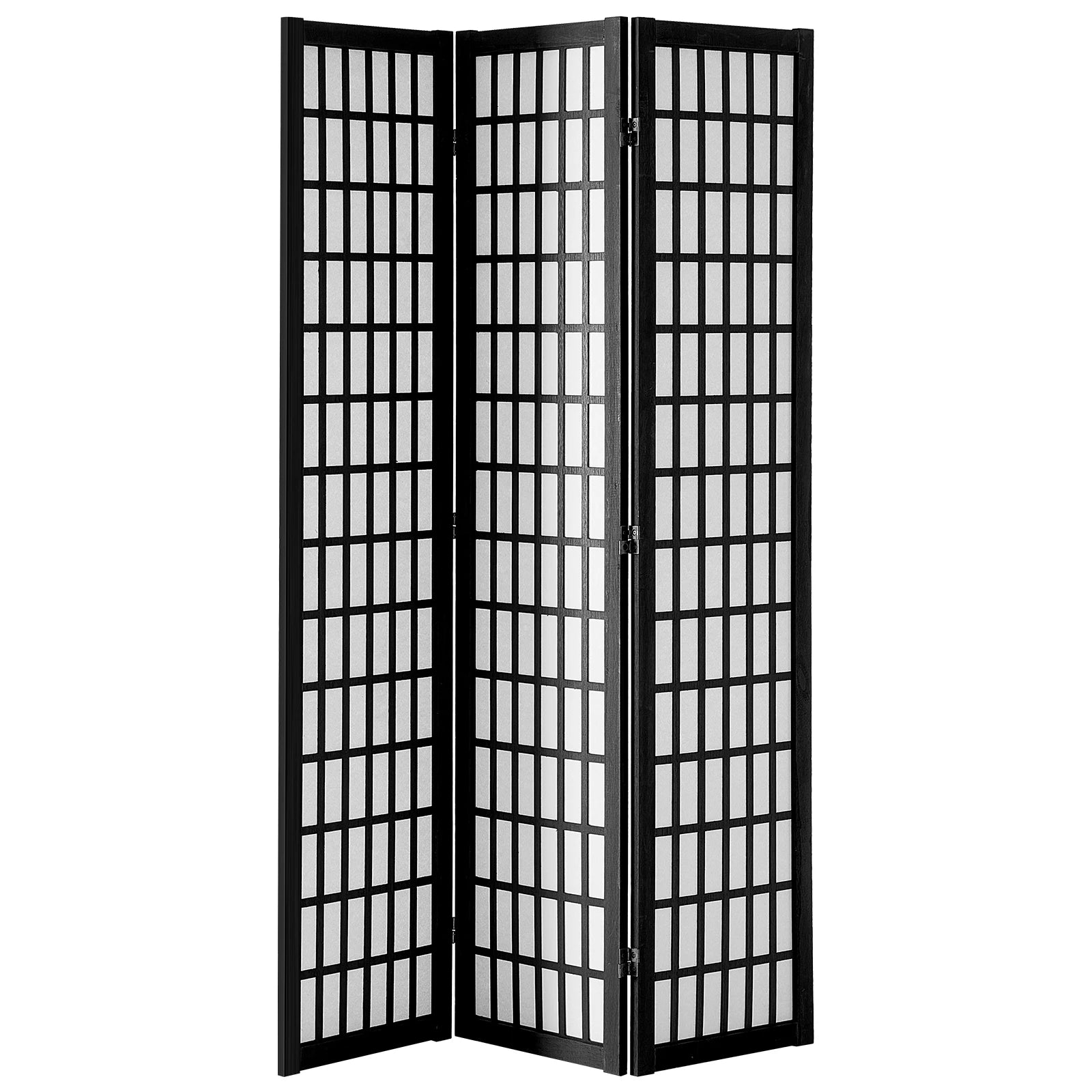 Paravent japonais bois 3 à 6 panneaux noir ou naturel