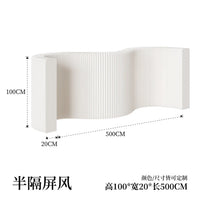 Paravent accordéon extensible blanc, hauteur 100 cm, longueur 5 m