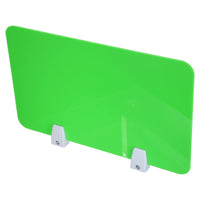 Séparateur de bureau acrylique vert à pince, pour un bureau