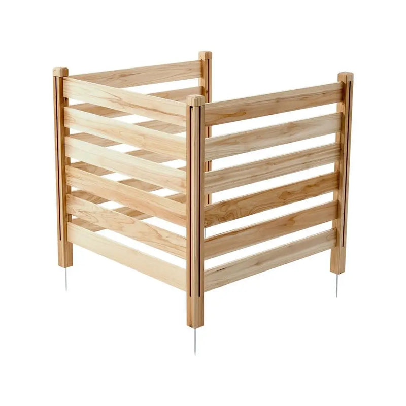 Brise-vue bois massif 3 panneaux lattes pompe de piscine, pour un balcon