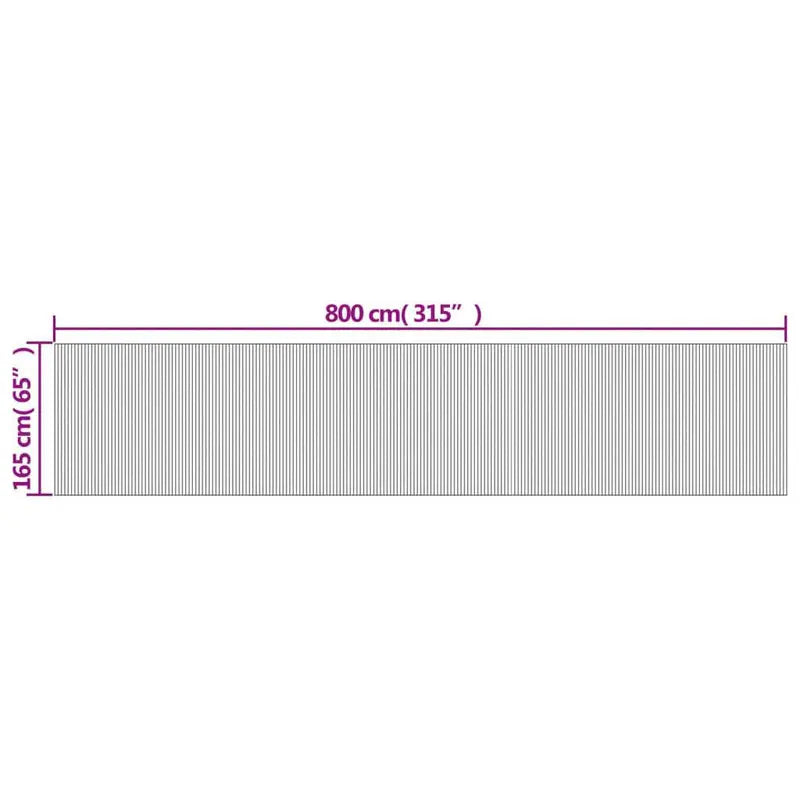 Paravent Bambou Naturel Enroulable Occultant 165 x 800 cm