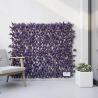Brise-Vue Extensible Feuillage Artificiel Violet Cadre Saule 180 x 90 cm
