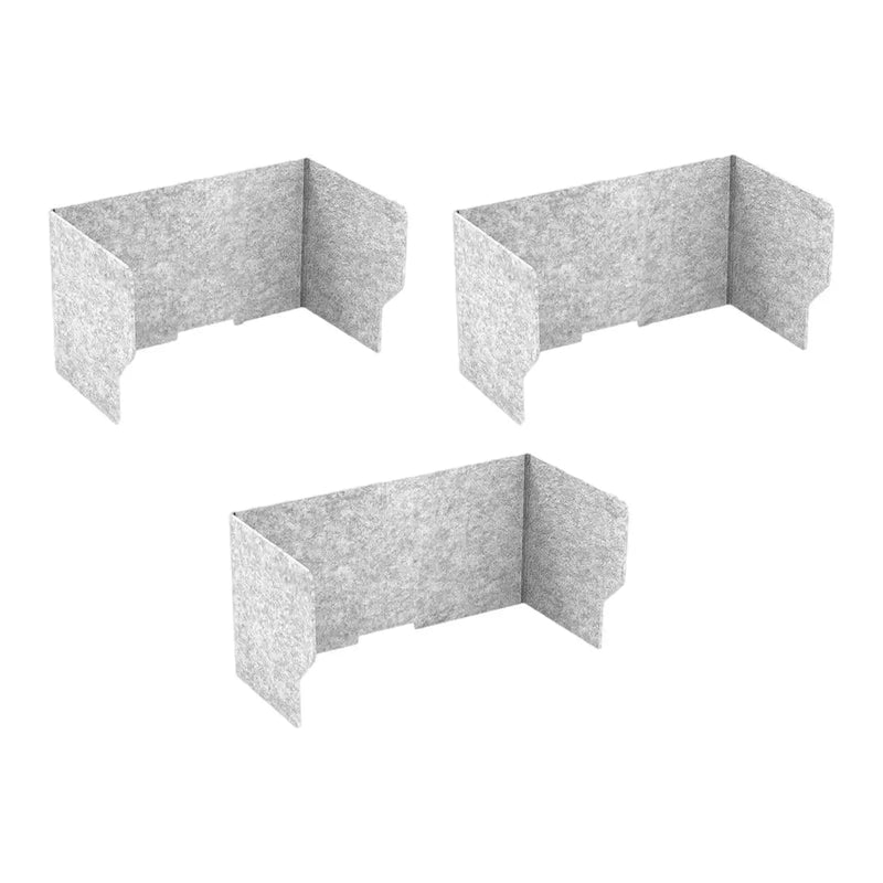 Séparateur de bureau acoustique feutre gris, pour un bureau