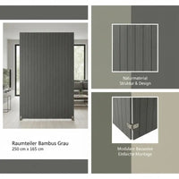 Paravent bambou gris anthracite enroulable, pour préserver son intimité