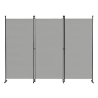 Paravent 3 à 6 Panneaux Tissu Gris Clair ou Foncé 180 cm