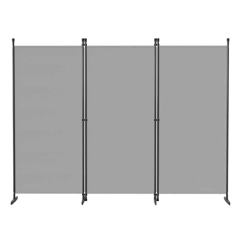 Paravent 3 à 6 Panneaux Tissu Gris Clair ou Foncé 180 cm
