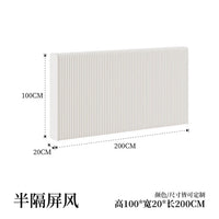 Paravent accordéon extensible blanc, hauteur 100 cm, longueur 2 m
