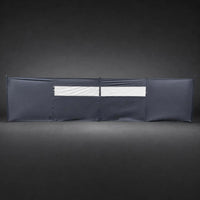 Paravent de plage coupe-vent gris avec fenêtre transparente, pour la plage