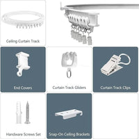 Rail flexible rideau séparateur plafond ou mur, pour un dressing