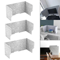 Séparateur de bureau acoustique feutre gris, pour un open space