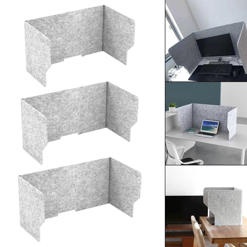 Séparateur de bureau acoustique feutre gris, pour un open space
