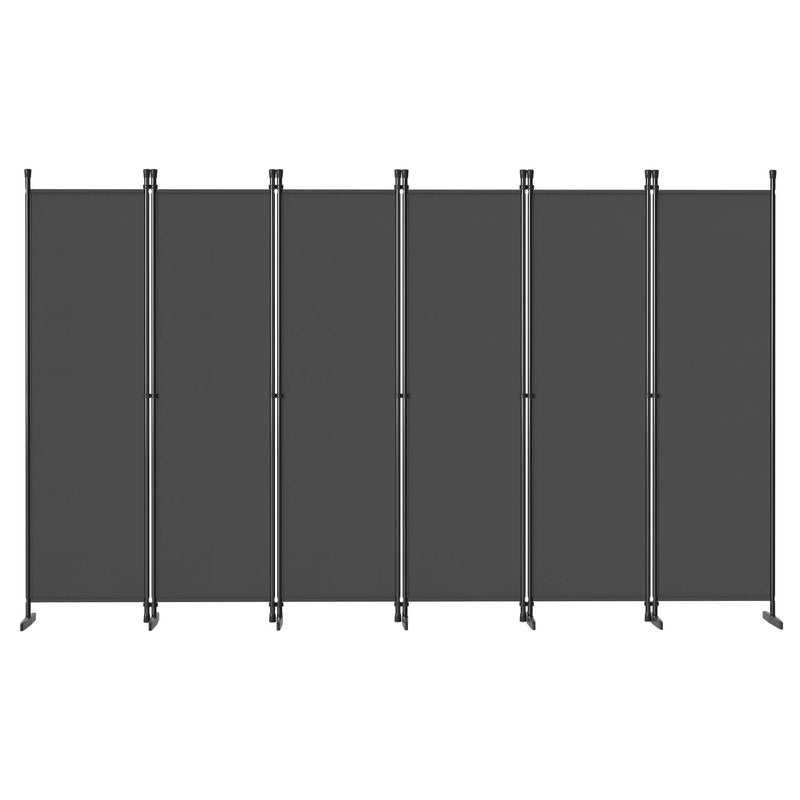 Paravent 3 à 6 Panneaux Tissu Gris Clair ou Foncé 180 cm