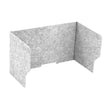 Séparateur de Bureau Acoustique Feutre Gris en U 60 à 100 cm