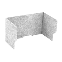 Séparateur de bureau acoustique feutre gris